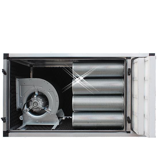 compacte geurfilterkast 4250 m3/h - met motor, Doe-het-zelf en Bouw, Ventilatie en Afzuiging, Nieuw, Verzenden