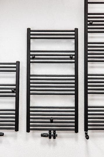 120x40 cm - Oppio Handdoekradiator - Zwart (RAL 9005), Ophalen of Verzenden