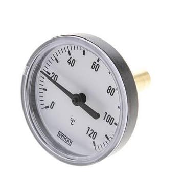 Thermomètre bimétallique en plastique de 0 à +120°C Tige de, Verzenden