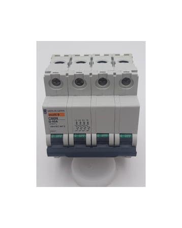 Merlin Gerin Multi 9 C60N 4P D40A installatieautomaat, Verzenden