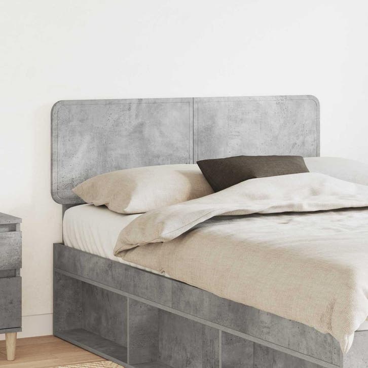vidaXL Hoofdbord Beton Grijs Bewerkt hout, Huis en Inrichting, Slaapkamer | Bedden, Nieuw, Verzenden