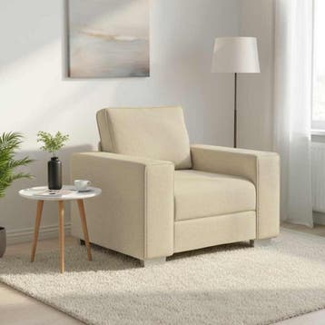 vidaXL Sofa Stoel Crème 100 cm Stof, Huis en Inrichting, Verzenden, Nieuw