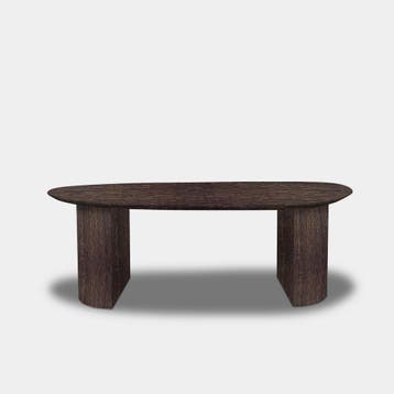 Tafel organisch eikenhout  Half Rond  230x105