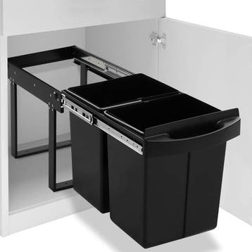 vidaXL Inbouwprullenbak uittrekbaar soft-close 48 L, Verzenden, Nieuw