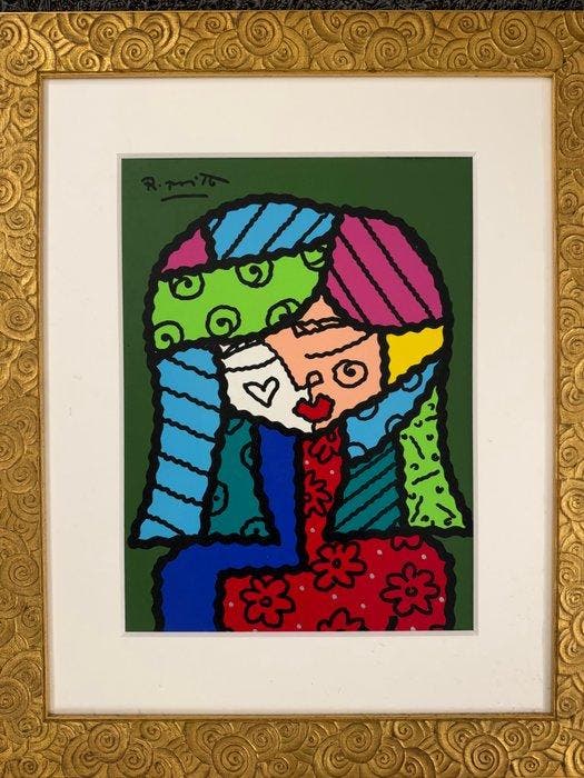 Romero Britto (1963) - Thinking, Antiquités & Art, Art | Peinture | Moderne