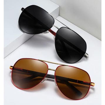 Vintage Shades Zonnebril - Roestvrij Staal Legering, Verzenden