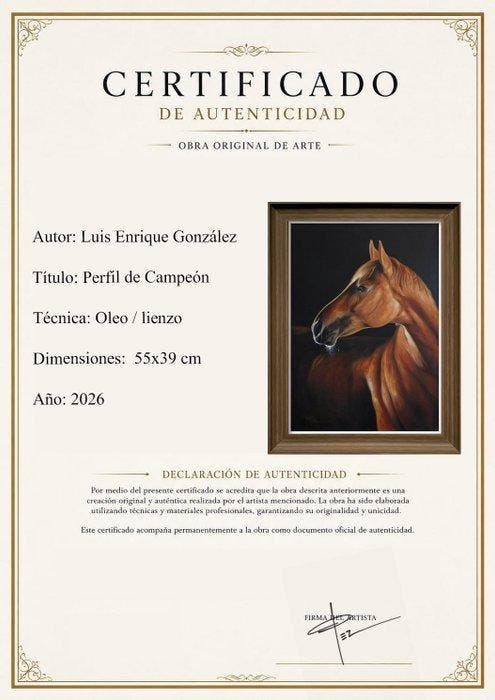 Luis Enrique González - Perfil de Campeón, Antiquités & Art, Art | Objets design