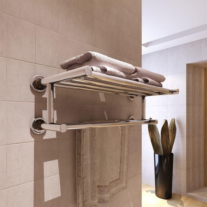 vidaXL Handdoekenrek met 6 roedes roestvrij staal, Maison & Meubles, Salle de bain | Linge de bain & Accessoires, Envoi