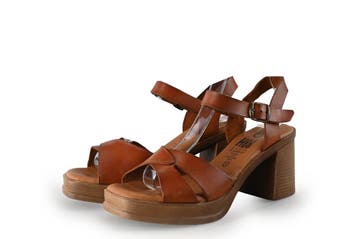 Hee Sandalen in maat 37 Cognac, Kleding | Dames, Overige kleuren, Verzenden, Sandalen of Muiltjes, Zo goed als nieuw