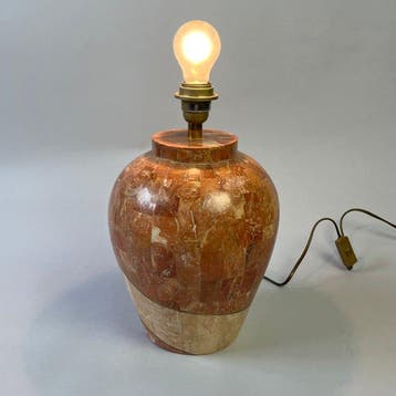 Lamp - Postmoderne Lamp van Getesselleerd Marmer & Travertin
