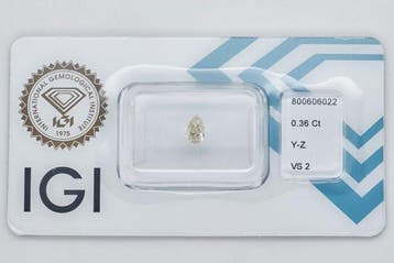 Zonder minimumprijs - 1 pcs Diamant (Natuurlijk) - 0.36 ct -, Nieuw