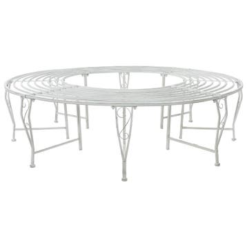 vidaXL Boom Bank 8-Aantal zitplaatsen Ø 160 x 44 cm Staal, Verzenden