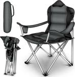 Campingstoel - Visstoel - Vouwstoel - Kampeerstoel - Grijs -, Verzenden