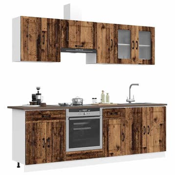 vidaXL 8-delige Keukenkastenset Kalmar bewerkt hout oud, Huis en Inrichting, Verzenden, Nieuw