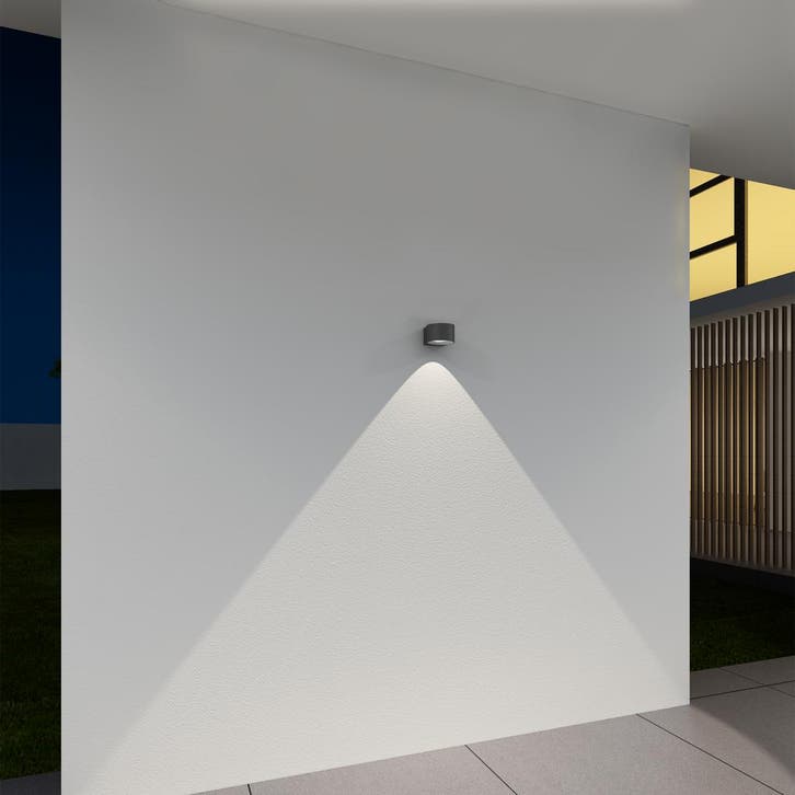 Wandverlichting modern Icon Muurlamp Zwart Buitenverlichting, Tuin en Terras, Buitenverlichting, Verzenden