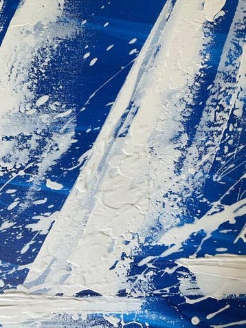 Ewa Kaczmarek EK.art - White Sails – Deep Cobalt XL, Antiek en Kunst