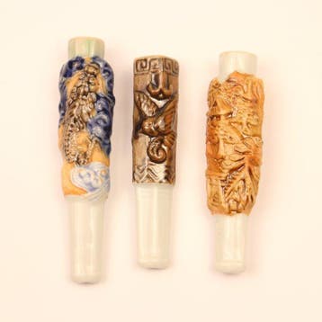 Kutani Kiseru Mondstuk (Suikuchi) - Porselein - Japan -