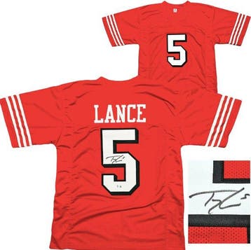 NFL Football - Trey Lance - Autograph - Rood op maat gemaakt, Nieuw