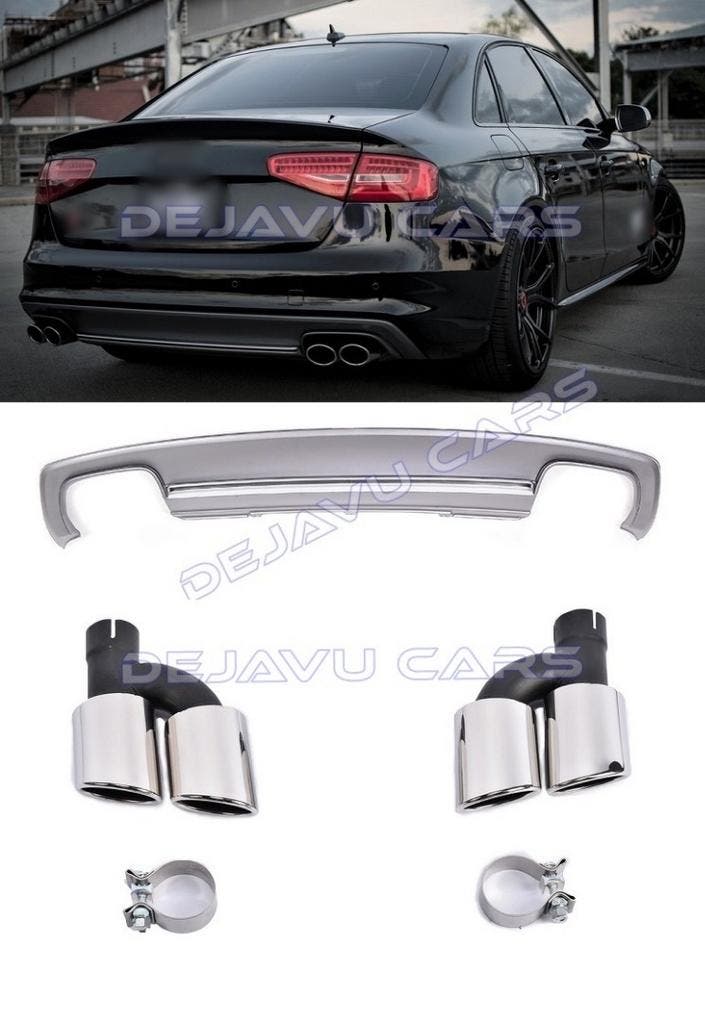 S4 Look Diffuser + Uitlaat sierstukken voor Audi A4 B8.5, Autos : Divers, Tuning & Styling, Enlèvement ou Envoi
