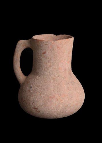 Amlash Terracotta Kan met handvat (Zonder minimumprijs)