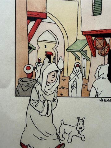 Rare tirage aquarelle années 40- licence TBF. - 1942, Boeken, Nieuw