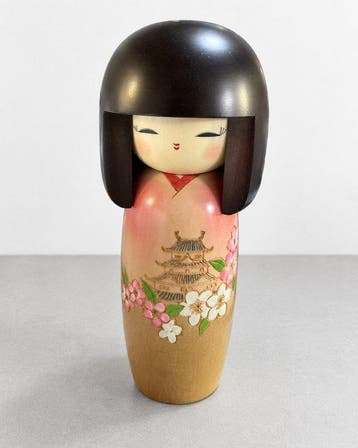 Œuvre gagnante Kokeshi créative « Castle Town » - Bois -