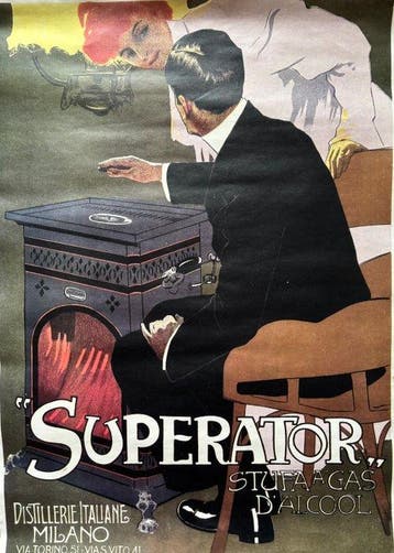 Leopoldo Metlicovitz - Superator Stufa a Gas d’Alcool –, Antiek en Kunst