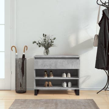 vidaXL Schoenenkast 70x36x60 cm bewerkt hout betongrijs, Verzenden