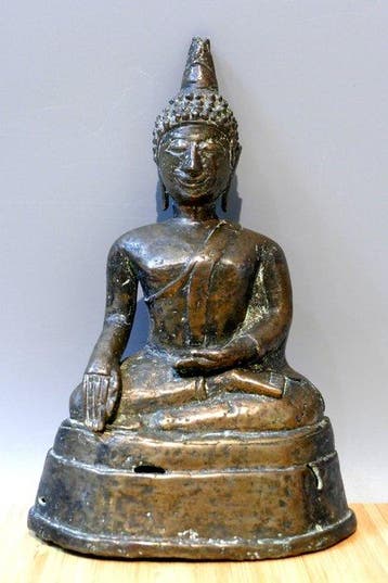 Boeddha Shakyamuni - Brons, Koper - Koninkrijk van Lanna -, Antiek en Kunst
