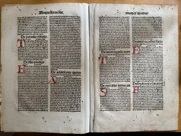 Johannes Gerson - Incunabula 11-Leaf Fragment: Magic,