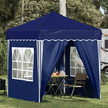 vidaXL Pop-up Feesttent 195 x 195 x 245 cm Blauw Oxford Stof, Verzenden