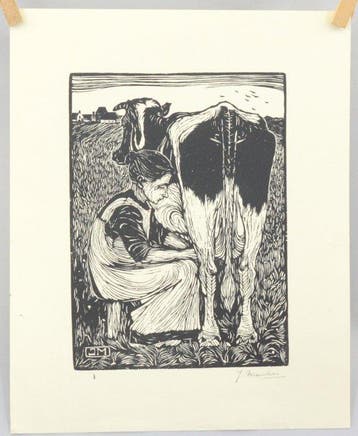 Jan Mankes (1889-1920) - Melkende Boerin