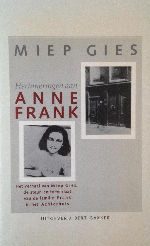 Herinneringen aan Anne Frank - Gies, Boeken, Romans, Verzenden
