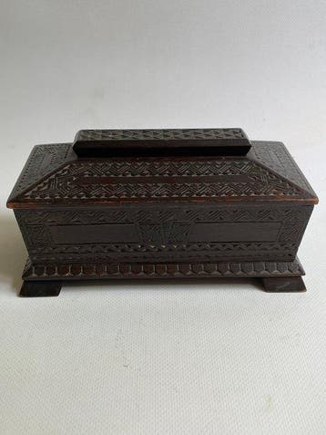 Doos - Hout - Folk Art, Antiek en Kunst