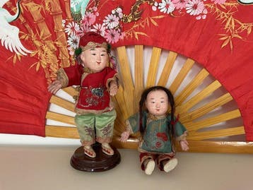 Unknown Manufacturer - Pop - Pair Of Chinese Dolls, c.1890 -