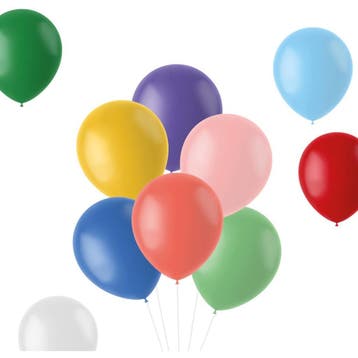 Ballonnen Retro Gekleurd 33cm 50st, Verzenden, Nieuw