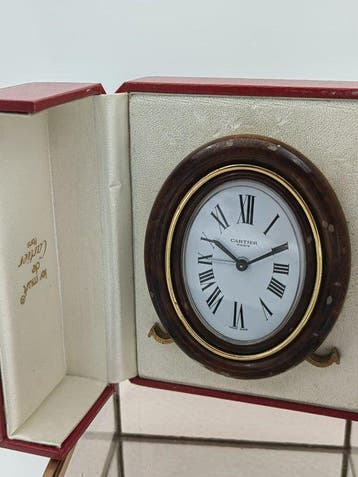 Wekker - Cartier Paris - Verguld - 1980-1990 - Tafelklok