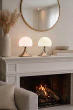 Lampe de table de chevet - champignon - Opaline