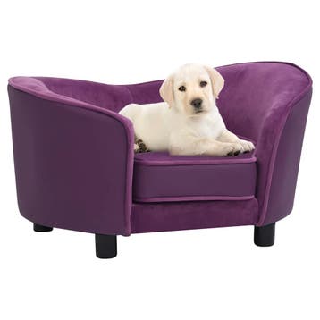 vidaXL Hondenbank 69x49x40 cm pluche en kunstleer, Verzenden, Nieuw