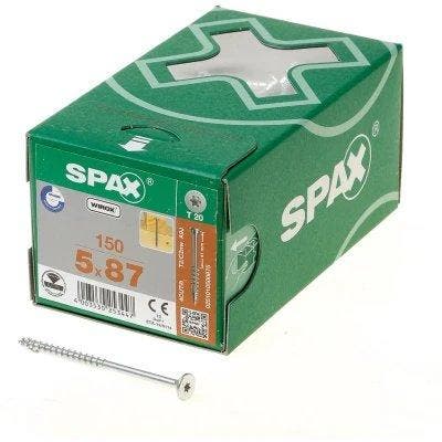 Spax spaanplaatschroef Discuskop staal TX (TX20) 5,0 x 87 mm, Bricolage & Construction, Quincaillerie & Fixations, Envoi