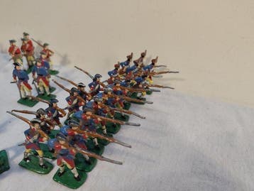 Tinnen soldaat - bemalte Figuren, Schützen, Reiter Kanoniere, Nieuw