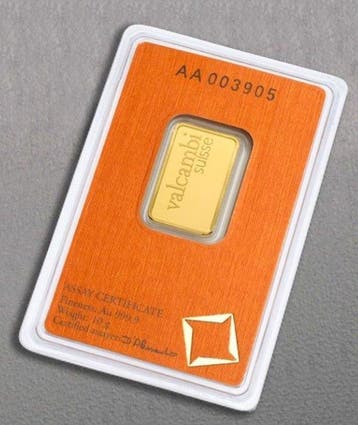 10 gram - Goud - Valcambi, Switzerland