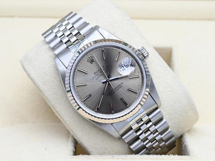 Rolex Datejust Ref. 16014 Year 1983 (Box & Papers) (Copy), Handtassen en Accessoires, Horloges | Heren, Staal, Zo goed als nieuw