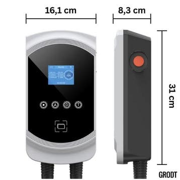 Premium Laadpaal 7,4 kW wit met 5m vaste Type 2 kabel |, Ophalen of Verzenden, Nieuw, Laadpaal
