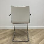 Casala Onyx II vergaderstoel / sledestoel,  wit/taupe -, Gebruikt, Eén