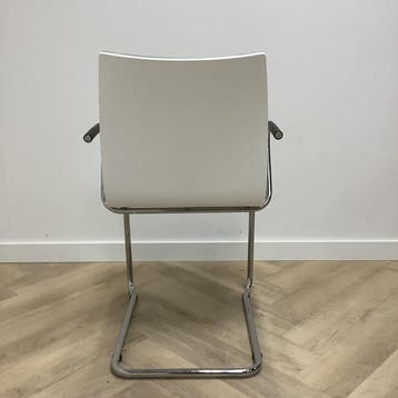 Casala Onyx II vergaderstoel / sledestoel,  wit/taupe -, Maison & Meubles