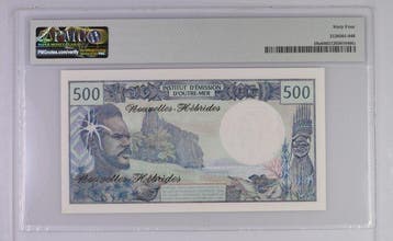 Nieuwe Hebriden. - 500 Francs - ND (1970) - PMG 64 - Pick, Postzegels en Munten