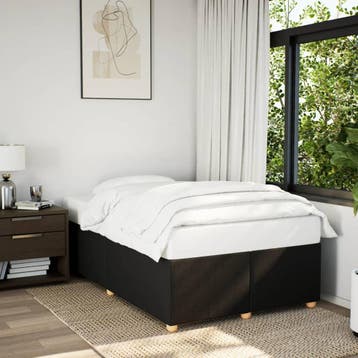 vidaXL Bedframe zonder matras 120x200 cm stof zwart, Verzenden