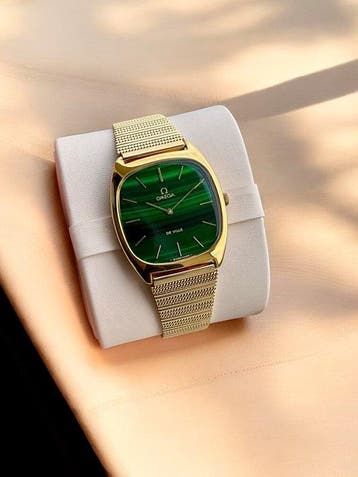 Omega - De Ville - Gilt Green Malachite Dial - Sans prix de