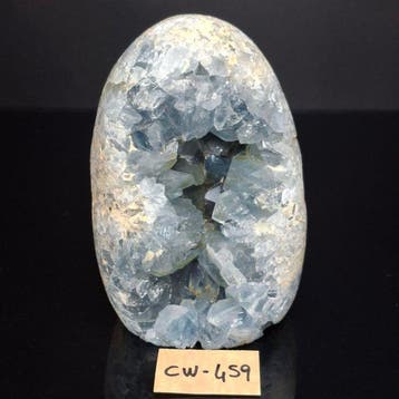 celestine Geode - Hoogte: 14 cm - Breedte: 9 cm- 2.1 kg -, Collections, Minéraux & Fossiles